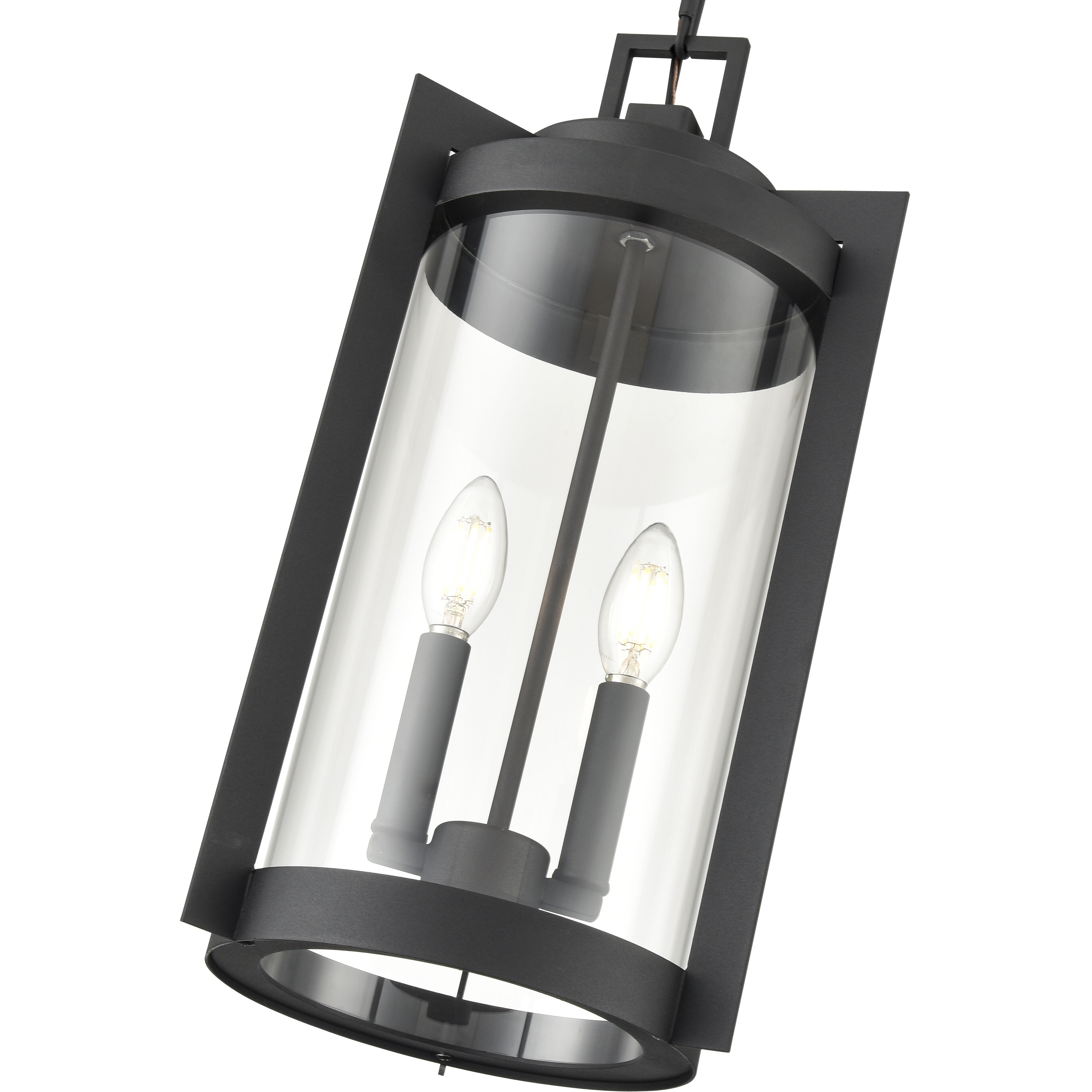 Ellway 2 Light 9.75 inch Textured Black Outdoor Hanging Lantern
